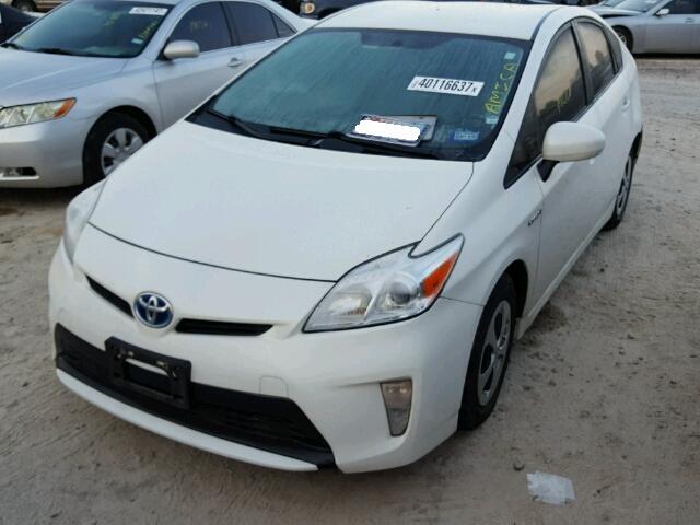 JTDKN3DU0C5437447 - 2012 TOYOTA PRIUS WHITE photo 2