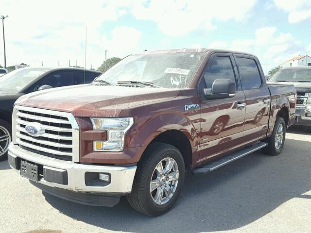 1FTEW1CP3GKF09842 - 2016 FORD F150 SUPER MAROON photo 2