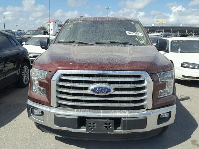 1FTEW1CP3GKF09842 - 2016 FORD F150 SUPER MAROON photo 9