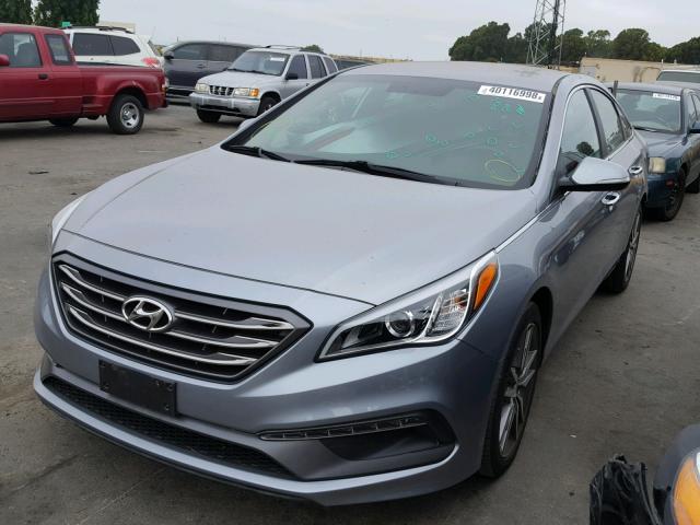 5NPE34AB8FH083001 - 2015 HYUNDAI SONATA SPO GRAY photo 2