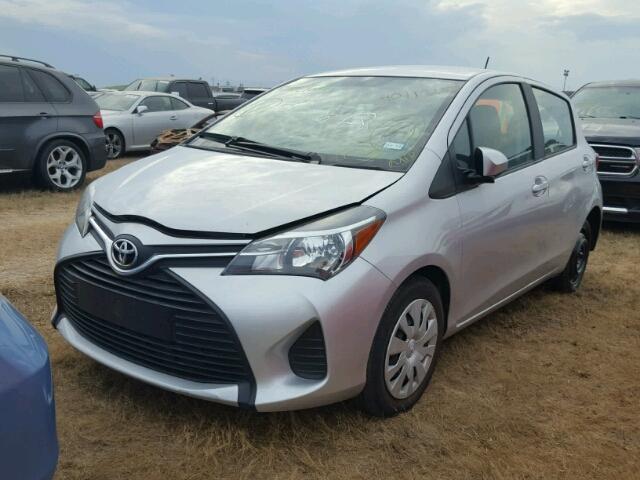 VNKKTUD32FA039937 - 2015 TOYOTA YARIS SILVER photo 2