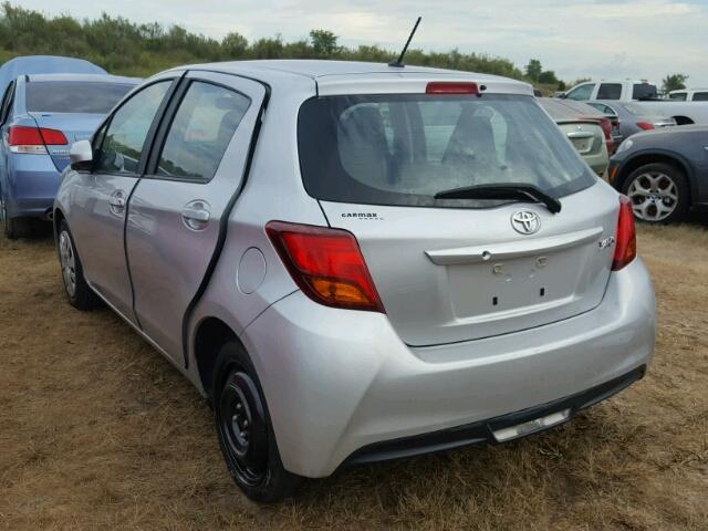 VNKKTUD32FA039937 - 2015 TOYOTA YARIS SILVER photo 3