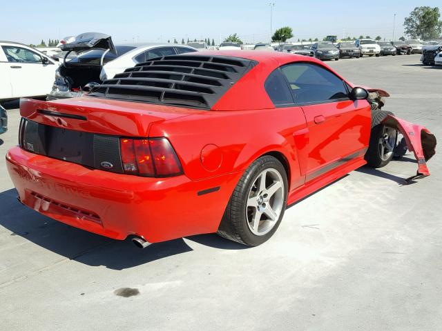 1FAFP42R53F437282 - 2003 FORD MUSTANG MA RED photo 4
