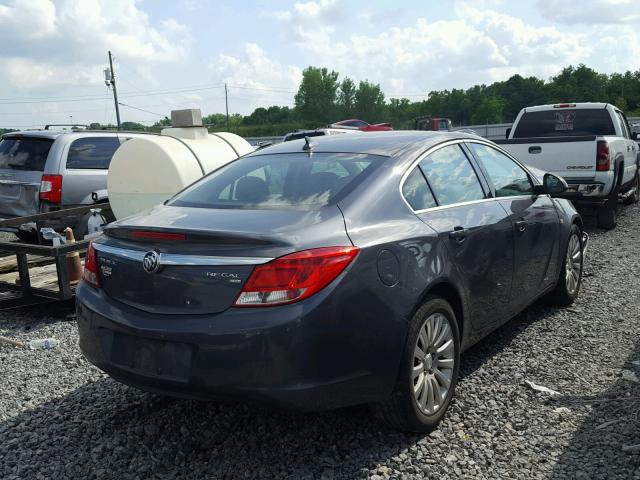 2G4GS5EC1B9200236 - 2011 BUICK REGAL CXL GRAY photo 4