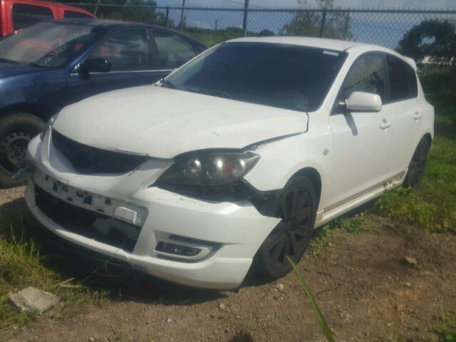 JM1BK34M491223747 - 2009 MAZDA SPEED 3 WHITE photo 2