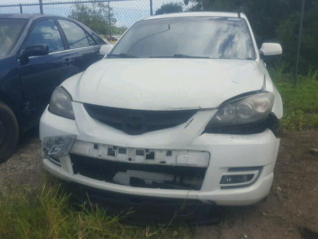 JM1BK34M491223747 - 2009 MAZDA SPEED 3 WHITE photo 9