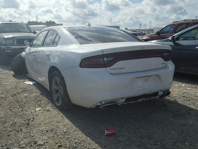 2C3CDXHG8FH852441 - 2015 DODGE CHARGER SX WHITE photo 3