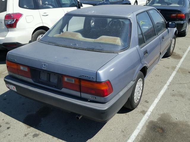 JHMCA5626JC067104 - 1988 HONDA ACCORD DX BLUE photo 4