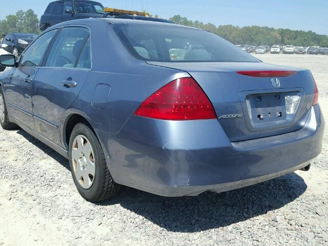 1HGCM56447A088162 - 2007 HONDA ACCORD LX BLUE photo 3