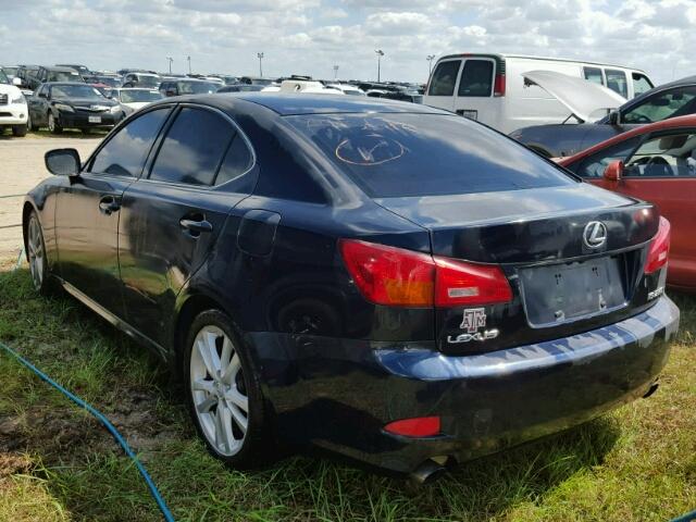 JTHBK262562009800 - 2006 LEXUS IS BLACK photo 3