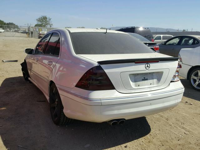 WDBRF52HX7F875209 - 2007 MERCEDES-BENZ C 230 WHITE photo 3