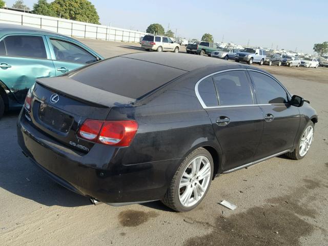 JTHBC96S975001852 - 2007 LEXUS GS 450H BLACK photo 4