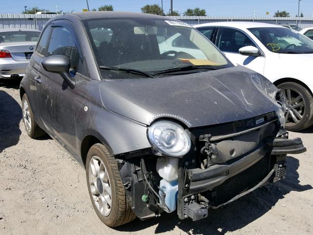 3C3CFFAR8CT124301 - 2012 FIAT 500 POP GRAY photo 1