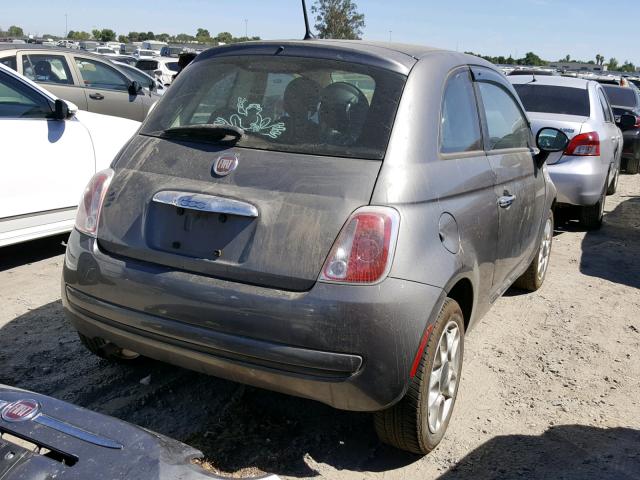 3C3CFFAR8CT124301 - 2012 FIAT 500 POP GRAY photo 4