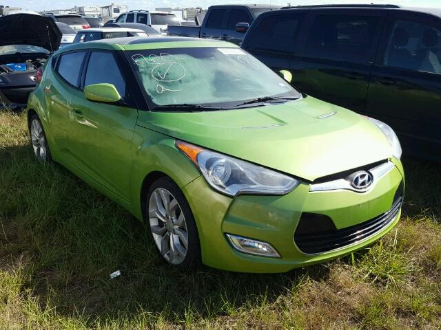 KMHTC6AD3CU081366 - 2012 HYUNDAI VELOSTER GREEN photo 1