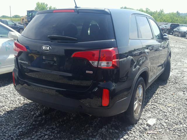 5XYKT3A63FG570484 - 2015 KIA SORENTO LX BLACK photo 4