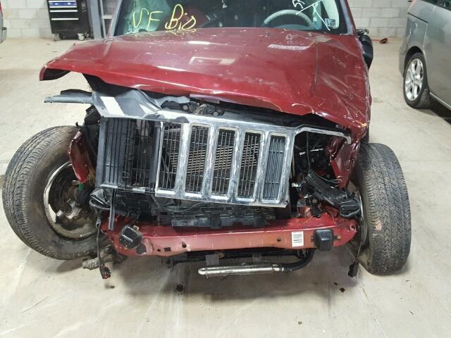 1J8GN58K48W123899 - 2008 JEEP LIBERTY LI MAROON photo 7