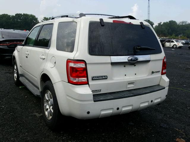 1FMCU5K33AKB24433 - 2010 FORD ESCAPE HYB WHITE photo 3