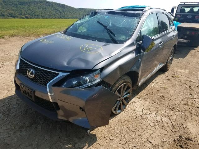 2T2BK1BA0DC213407 - 2013 LEXUS RX 350 GRAY photo 2