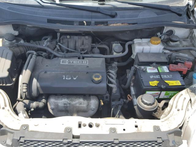 KL1TD56608B239596 - 2008 CHEVROLET AVEO BASE Ақ фото 7