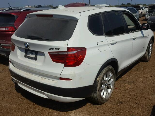 5UXWX9C51D0D01126 - 2013 BMW X3 XDRIVE2 WHITE photo 4