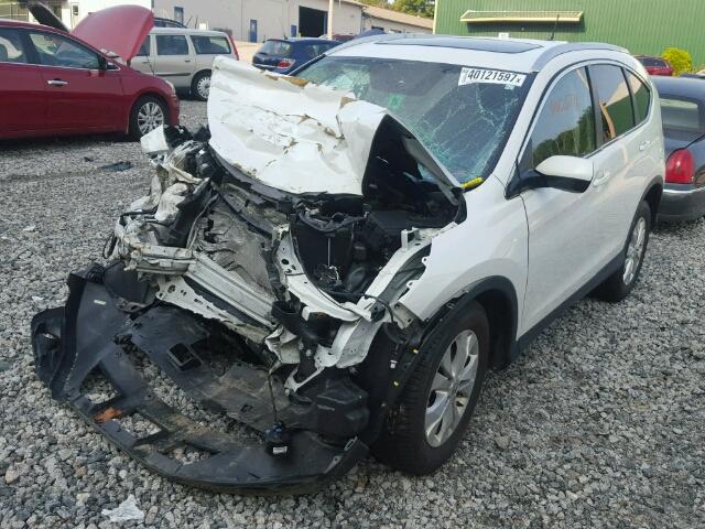 5J6RM4H77EL109902 - 2014 HONDA CR-V WHITE photo 2