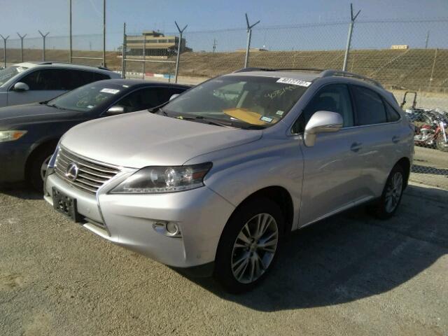 2T2ZK1BA7DC094141 - 2013 LEXUS RX SILVER photo 2