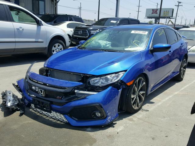 2HGFC1E56JH703791 - 2018 HONDA CIVIC SI BLUE photo 2