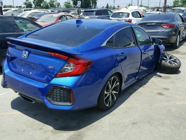 2HGFC1E56JH703791 - 2018 HONDA CIVIC SI BLUE photo 4