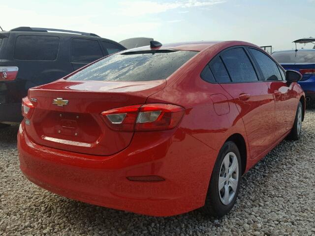 1G1BC5SM8H7107919 - 2017 CHEVROLET CRUZE LS RED photo 4