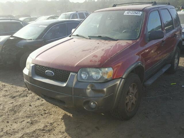 1FMYU03125KD86570 - 2005 FORD ESCAPE XLT RED photo 2