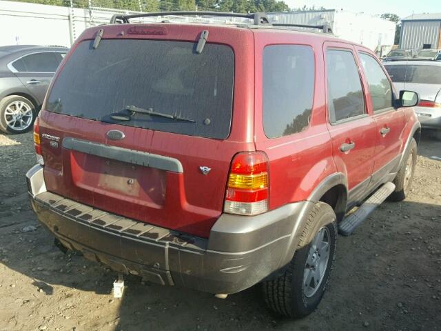 1FMYU03125KD86570 - 2005 FORD ESCAPE XLT RED photo 4