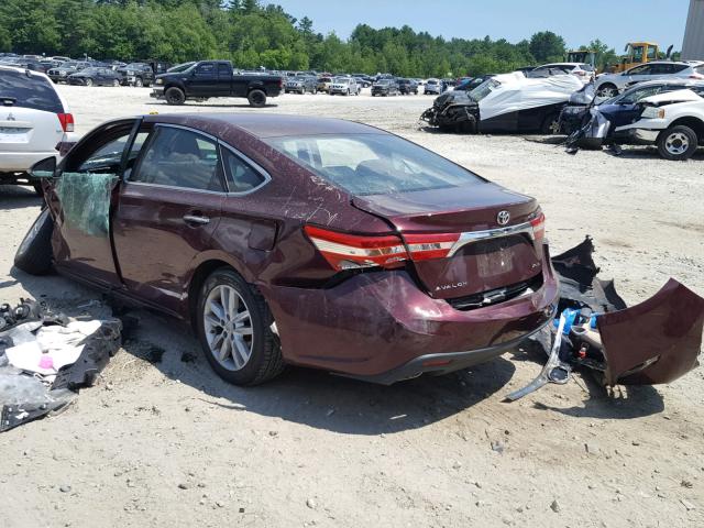 4T1BK1EB2DU021543 - 2013 TOYOTA AVALON BAS BURGUNDY photo 3