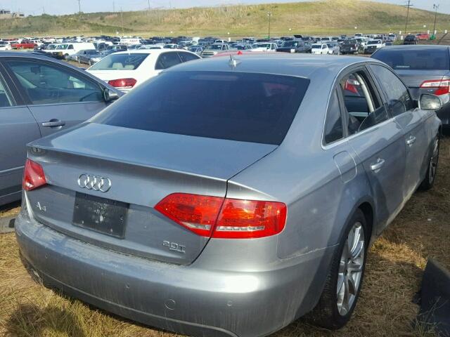 WAUFFAFL1AN060659 - 2010 AUDI A4 SILVER photo 4