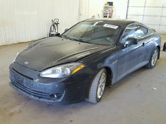 KMHHM66D08U264520 - 2008 HYUNDAI TIBURON BLACK photo 2