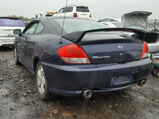 KMHHM65D16U216930 - 2006 HYUNDAI TIBURON GS BLUE photo 3