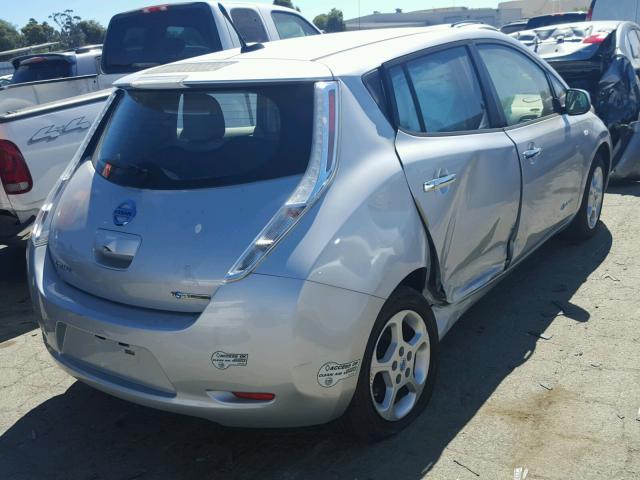 JN1AZ0CP5BT008876 - 2011 NISSAN LEAF SV SILVER photo 4