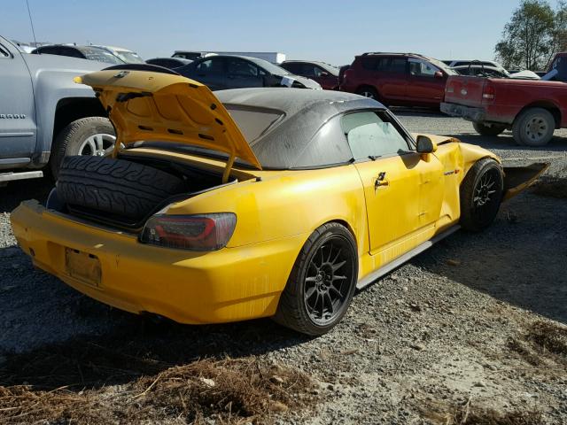 JHMAP214X6S002217 - 2006 HONDA S2000 YELLOW photo 4