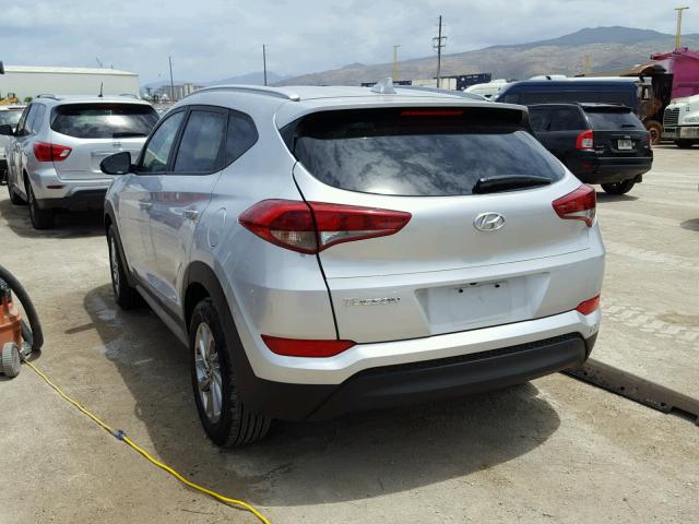 KM8J33A4XJU690618 - 2018 HYUNDAI TUCSON LIM SILVER photo 3