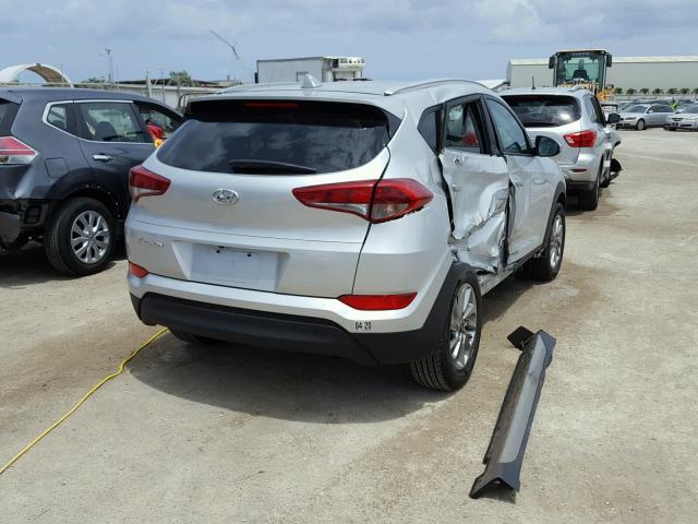 KM8J33A4XJU690618 - 2018 HYUNDAI TUCSON LIM SILVER photo 4