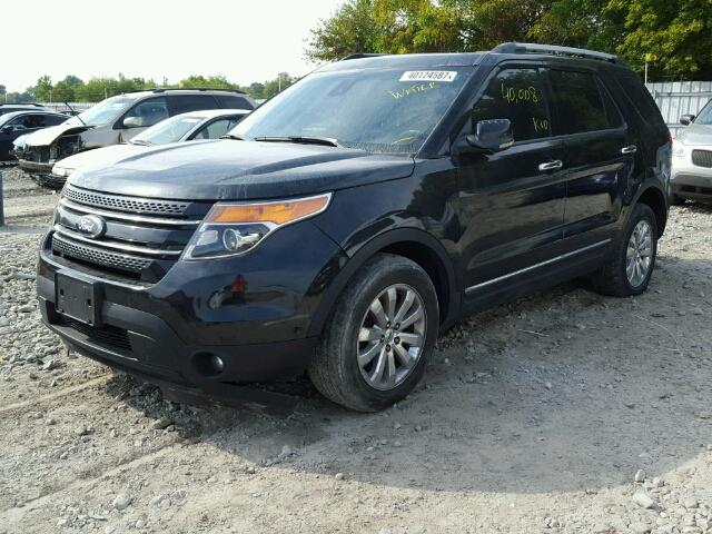 1FM5K8F88EGA50747 - 2014 FORD EXPLORER BLACK photo 2