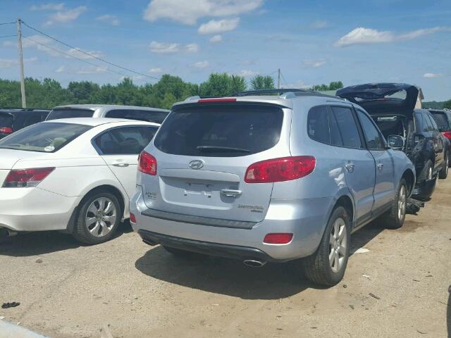 5NMSH13E77H067610 - 2007 HYUNDAI SANTA FE S BLUE photo 4