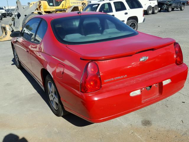 2G1WJ15KX69231616 - 2006 CHEVROLET MONTE CARL 红色 照片 3