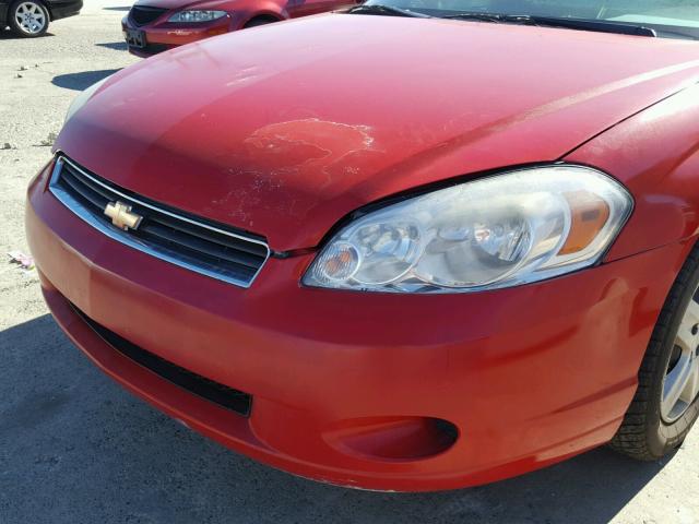 2G1WJ15KX69231616 - 2006 CHEVROLET MONTE CARL 红色 照片 9
