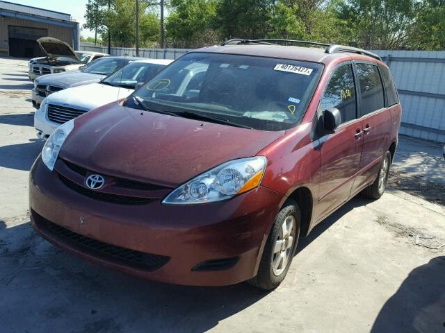 5TDZA23C46S585063 - 2006 TOYOTA SIENNA CE/ MAROON photo 2