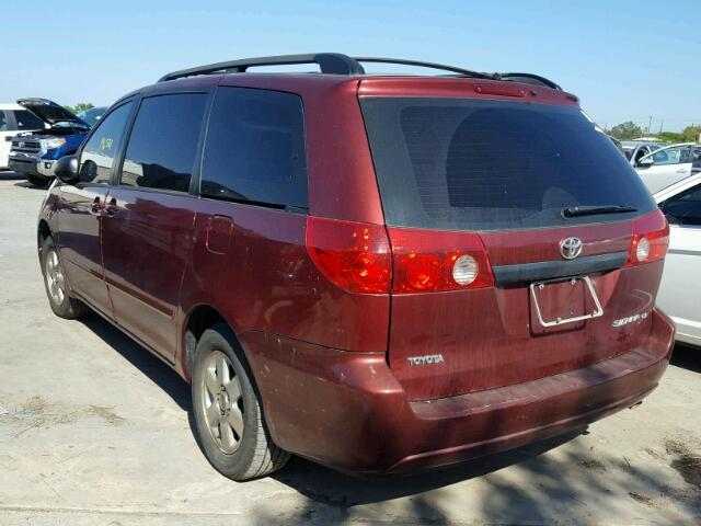 5TDZA23C46S585063 - 2006 TOYOTA SIENNA CE/ MAROON photo 3