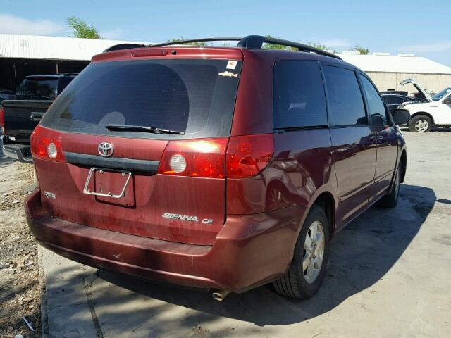 5TDZA23C46S585063 - 2006 TOYOTA SIENNA CE/ MAROON photo 4