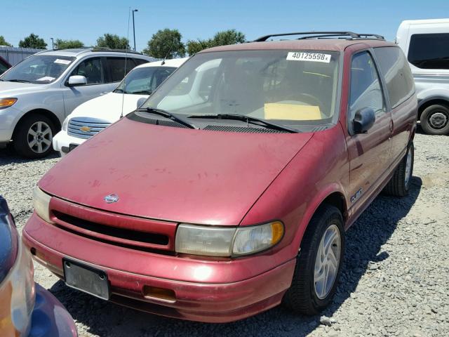 4N2DN11W6SD840210 - 1995 NISSAN QUEST XE RED photo 2