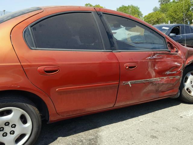 1P3ES46C61D276332 - 2001 PLYMOUTH NEON BASE 橙色 照片 10