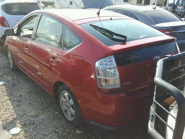 JTDKB20U797839634 - 2009 TOYOTA PRIUS RED photo 3